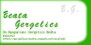 beata gergelics business card